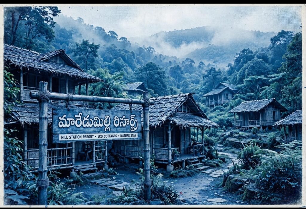 మారేడుమిల్లిలో 1/70 చట్టం బేఖాతరు.. అనుమతులు లేకుండా రిసార్ట్స్ నిర్మాణాల దందా