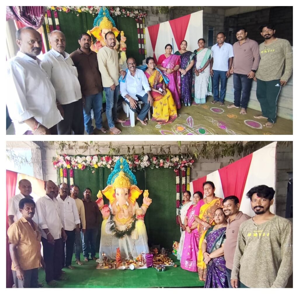 ప్రతి వినాయకుడికి రూ.2,016 విరాళం సర్పంచ్ పల్లె ప్రతిమ పీవీరావు