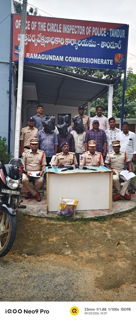 వరుస దొంగతనాలకు పాల్పడుతున్న ఆరుగురు నిందితుల అరెస్ట్.