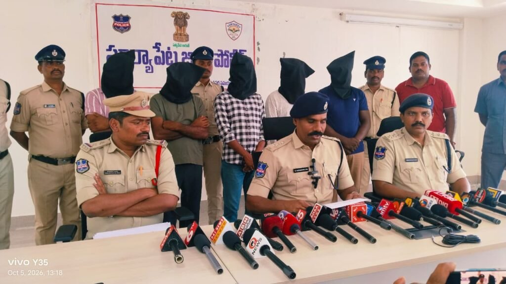 అంతర్ జిల్లా దొంగల ముఠా అరెస్ట్.  – రూ.20 లక్షల విలువైన చోరీ సొత్తు స్వాధీనం.  – 08 చోరీ కేసులు ఛేదించిన పోలీసులు – ఐదుగురు నిందితుల అరెస్ట్