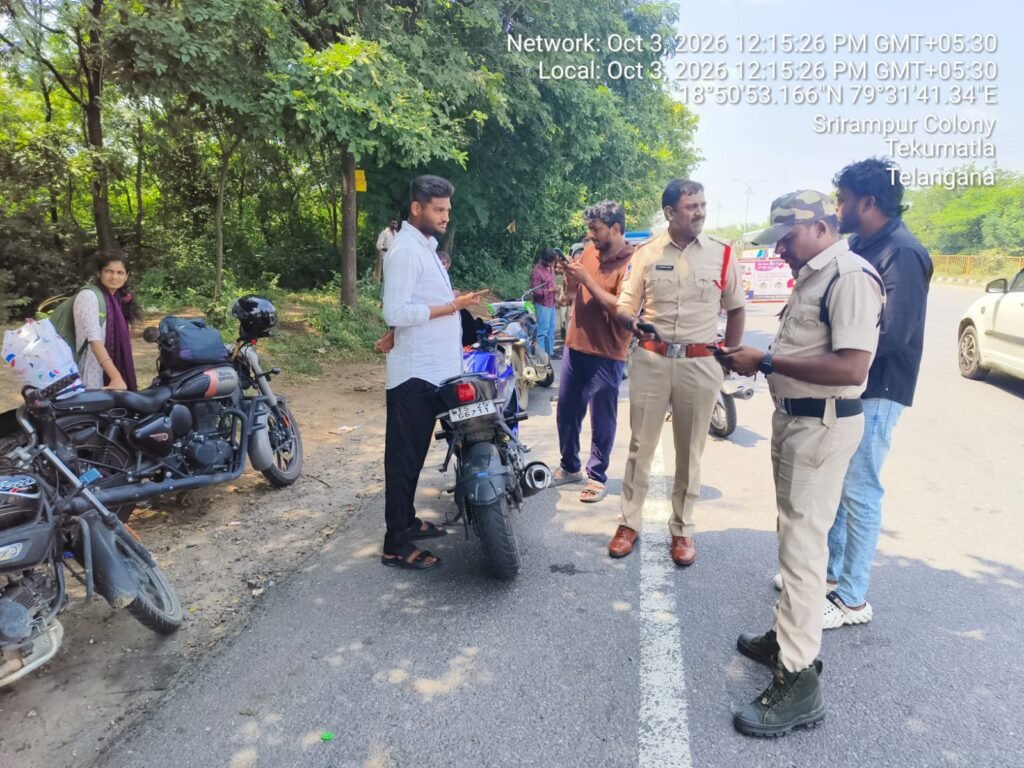 ట్రాఫిక్‌ నిబంధనలు ఉల్లంఘిస్తే చర్యలు తప్పవు! జైపూర్‌ ఏసీపీ వెంకటేశ్వర్లు హెచ్చరిక.. తనిఖీల్లో 55 జరిమానాలు, రెండు కేసులు నమోదు.